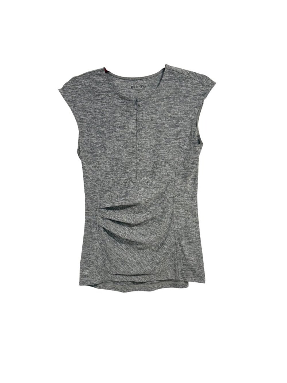 Athleta Pacifica Wrap Front 1/2 Zip Heather Gray Top Size XS